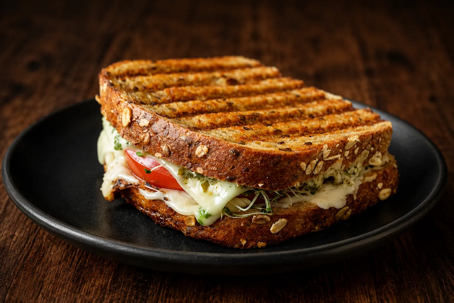 Hot pressed grilled sandwich served at Cafe Lake Louise on Village Road, Lake Louise